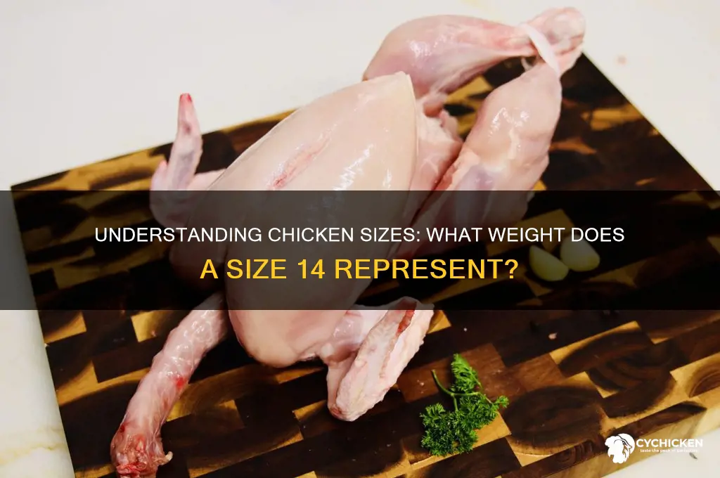 what weight is a size 14 chicken