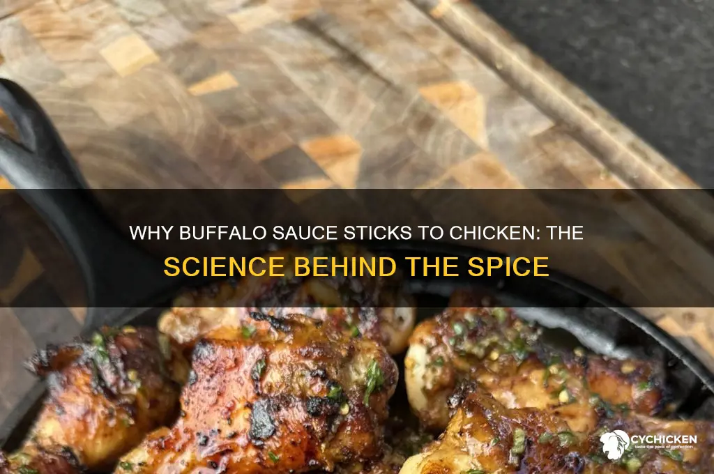 what will makes buffalo sauce stick to chicken