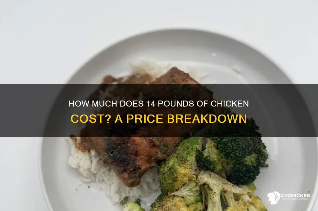 what would 14 lbs of chicken cost