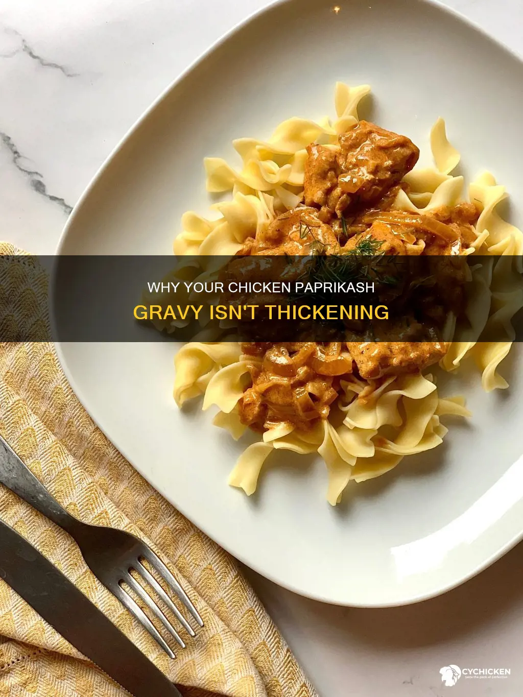 what would cause chicken paprikas gravy not to be thick