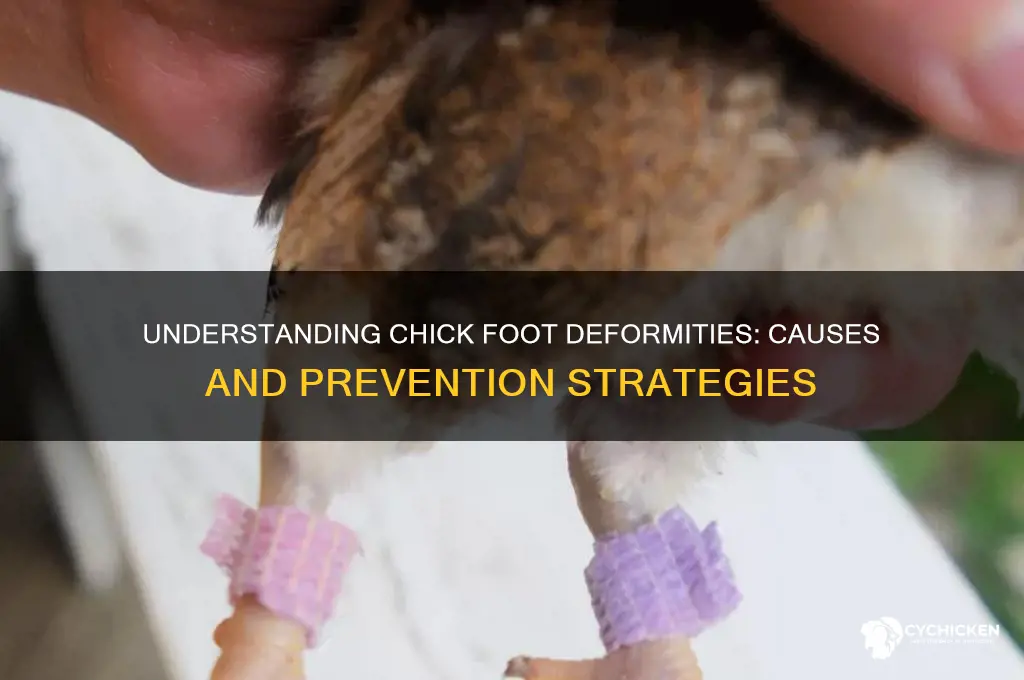 what would cause chicks to have deformed feet