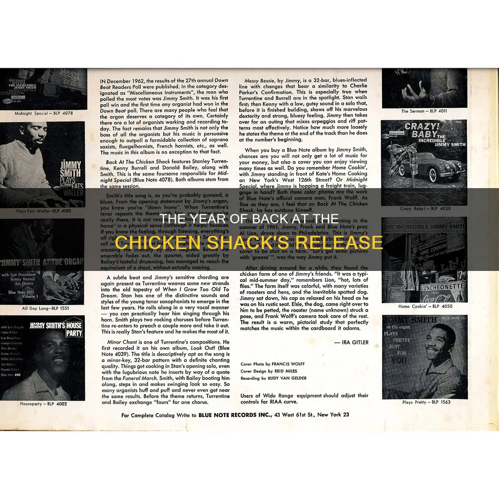 what year did back at the chicken shack come out