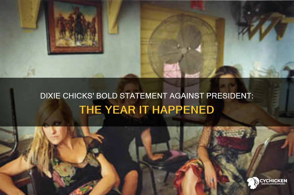 what year did dixie chicks say about president