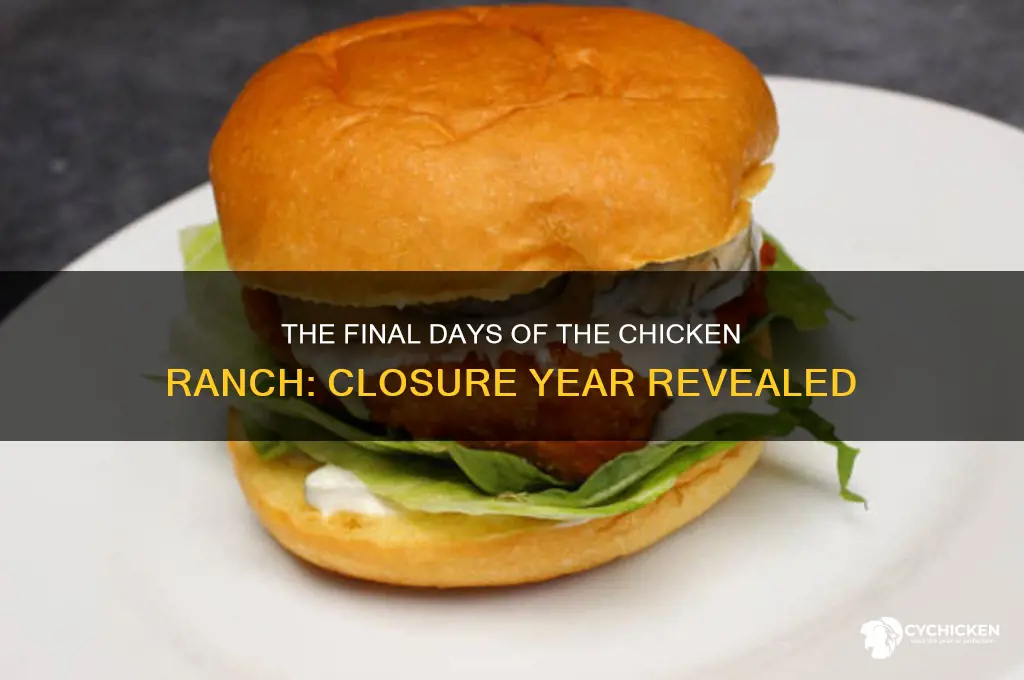 what year did the chicken ranch close