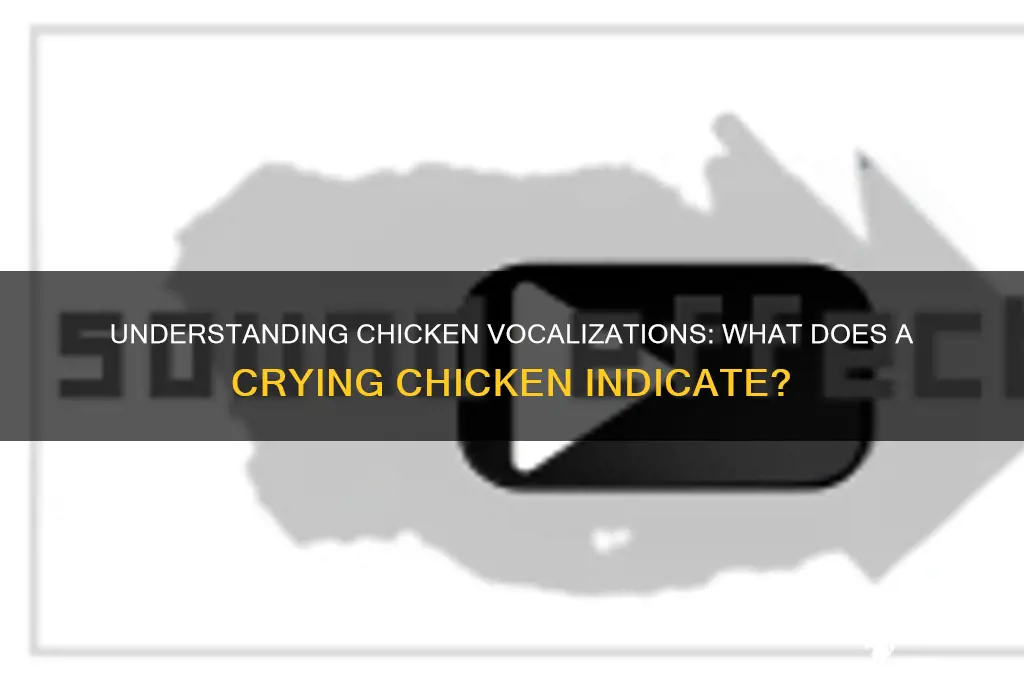 when a chicken cries what does it mean