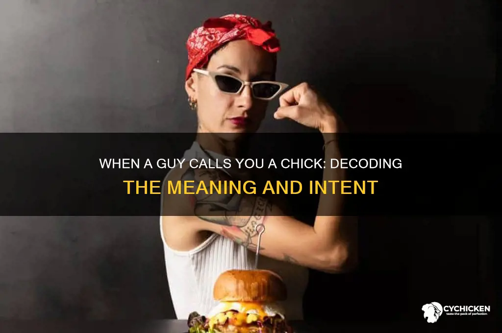 when a guy call you a chick