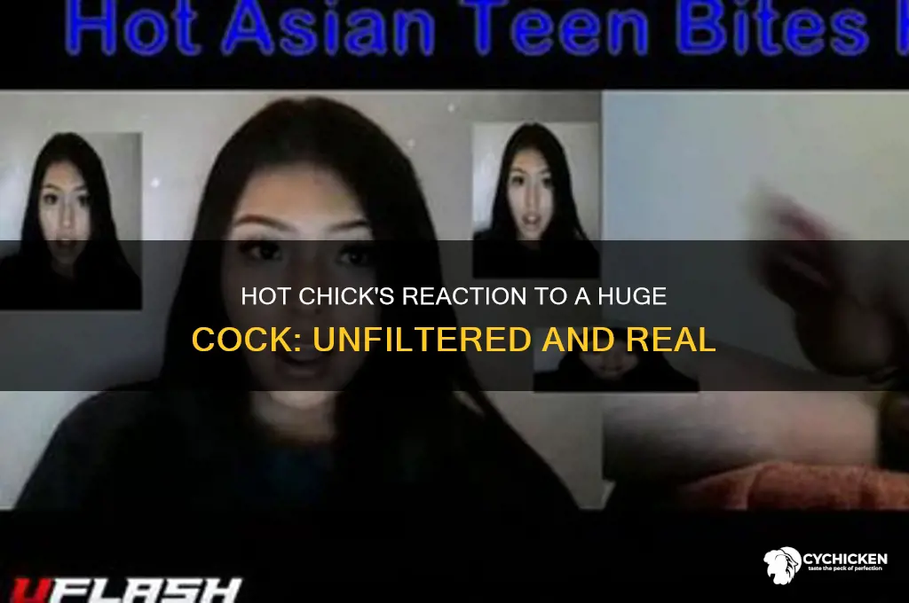 when a hot chick sees huge cock