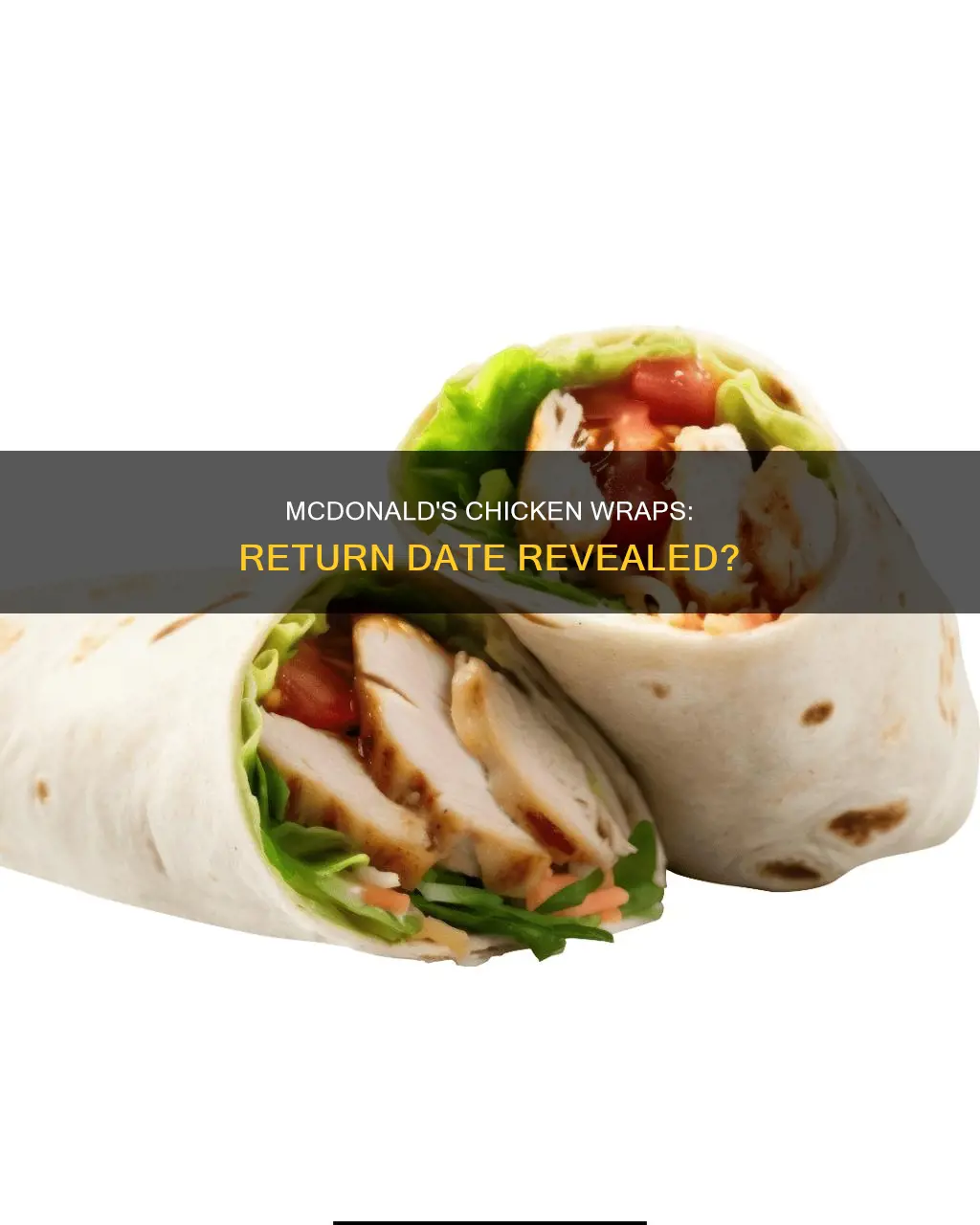 when are chicken wraps coming back to mcdonald