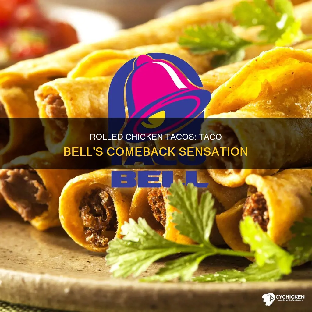 when are rolled chicken tacos coming back to taco bell