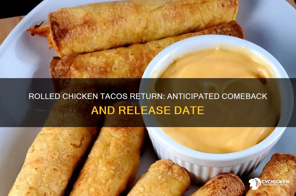 when are rolled chicken tacos coming back