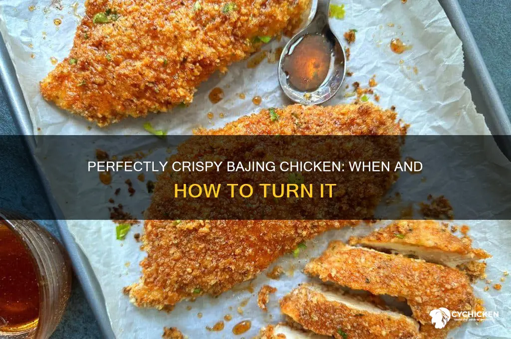 when bajing chicken should you turn it