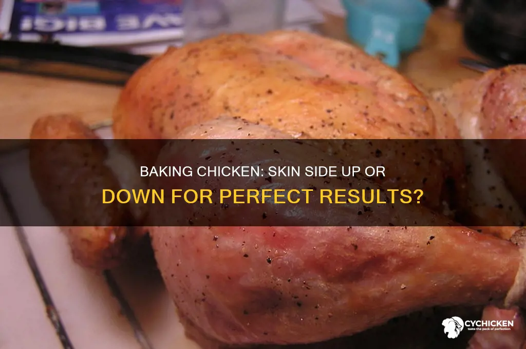 when baking a chicken which side goes up