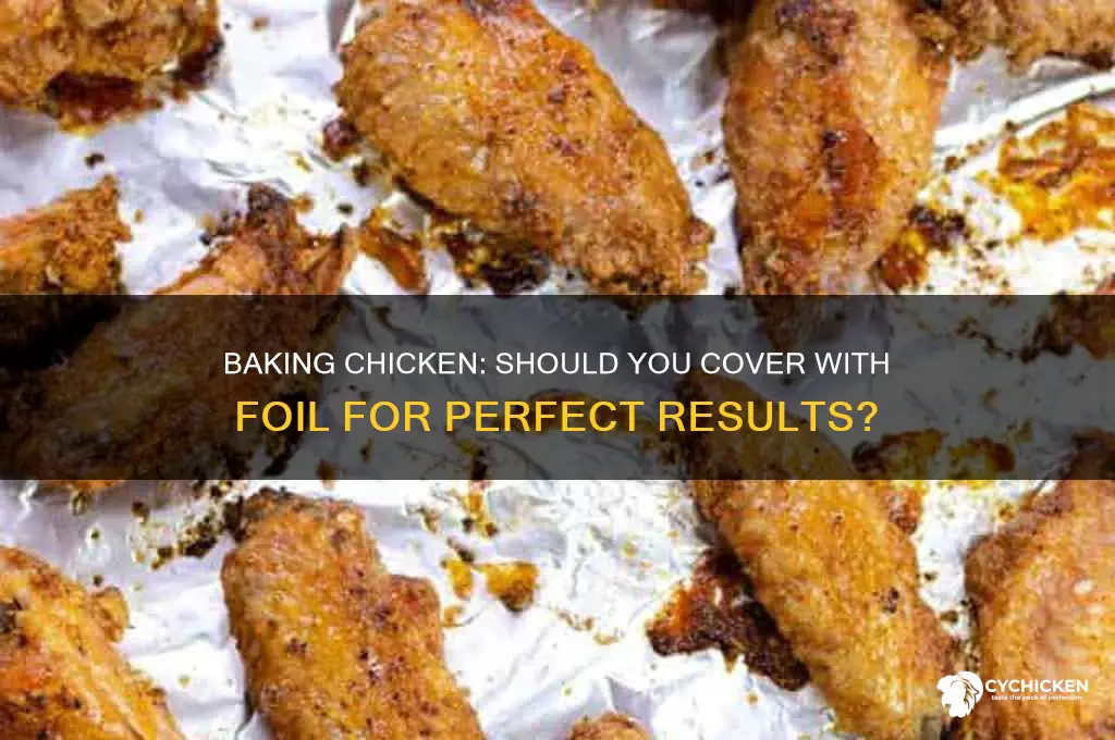 when baking chicken do you cover with foil