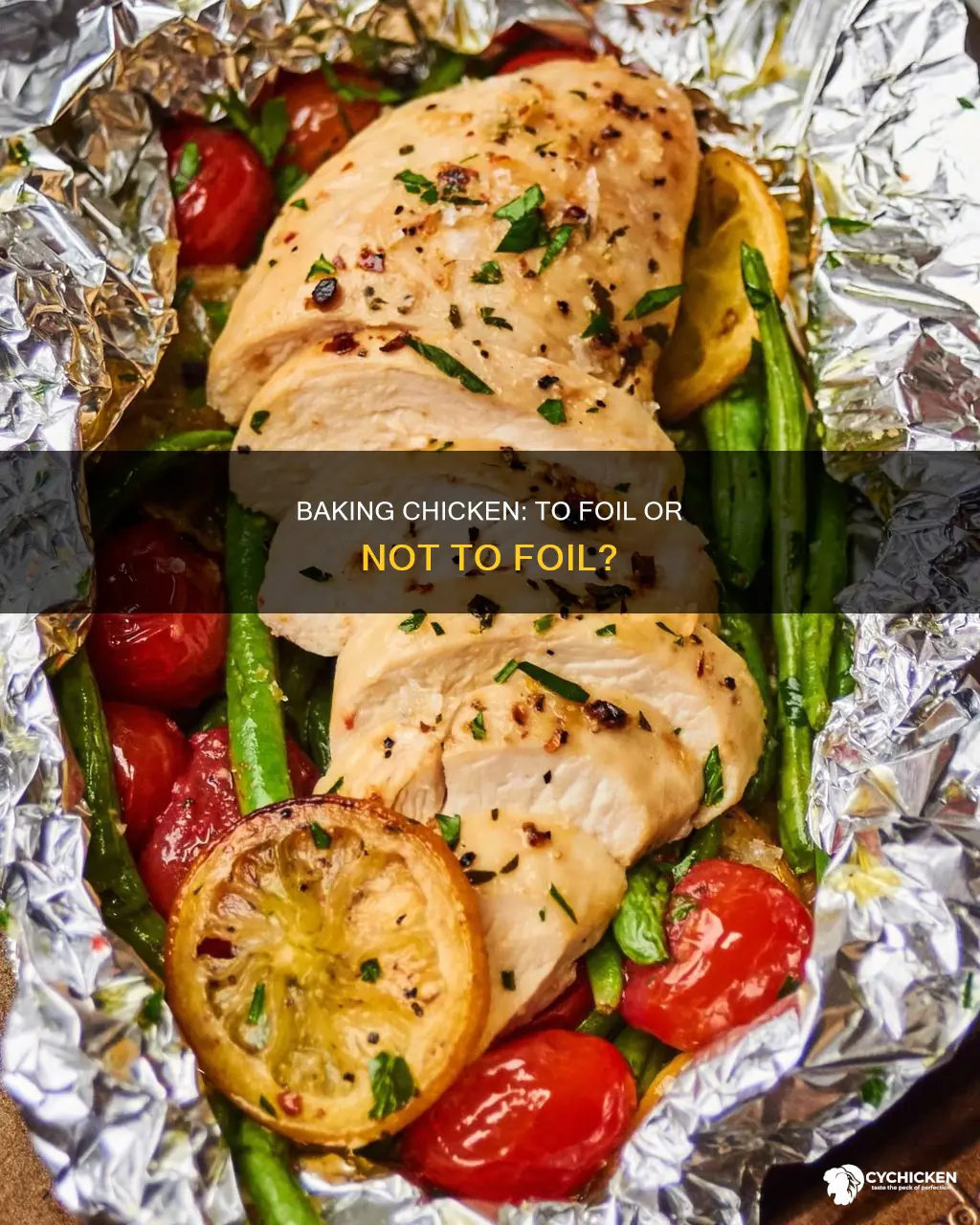 when baking chicken should i cover it with foil
