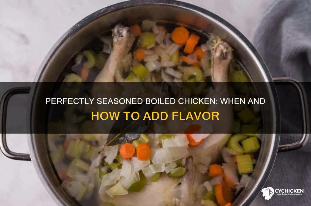 when boiled chicken do you add season
