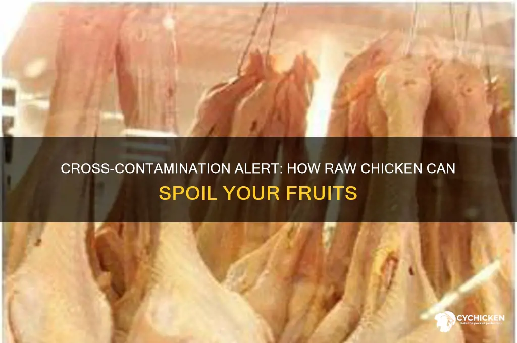 when contamination occurs from raw chicken to fruits
