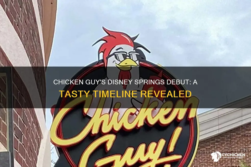 when did chicken guy open in disney springs