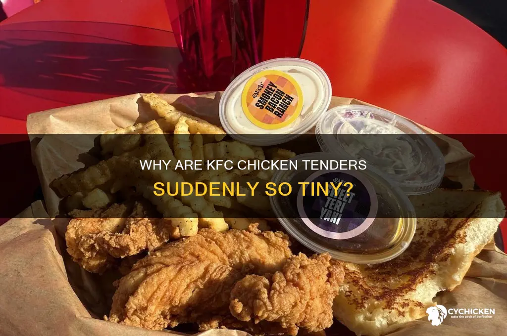when did kfc chicken tenders be so small