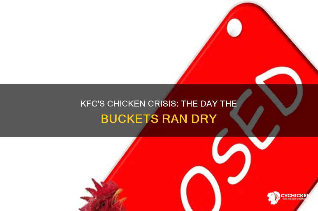 when did kfc ran out of chicken