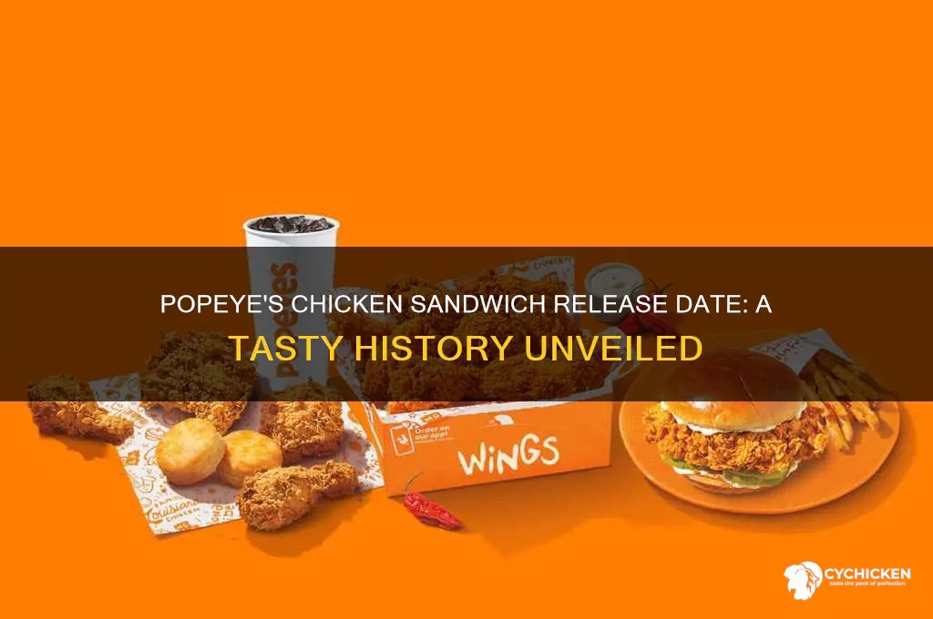 when did popeye chicken sandwich come out