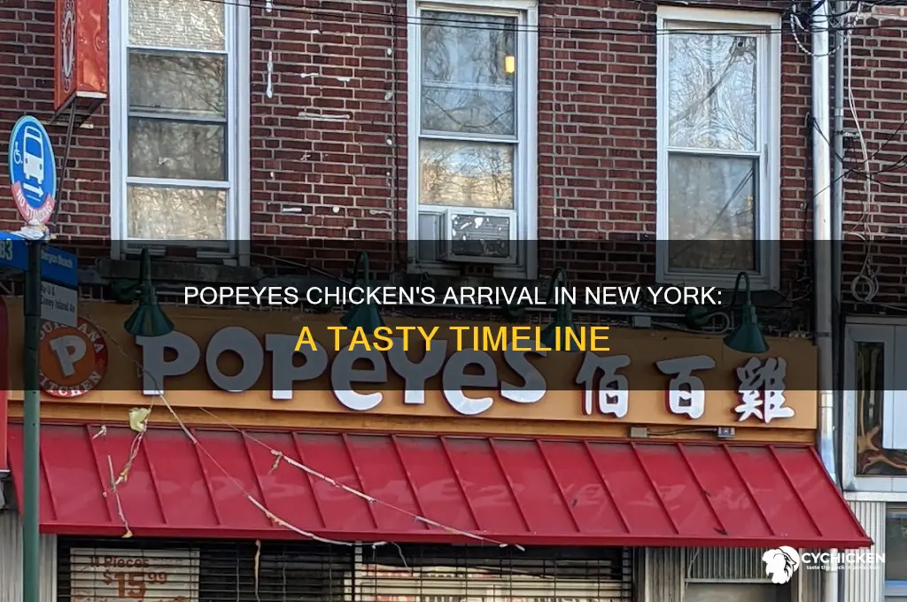 when did popeyes chicken come new york