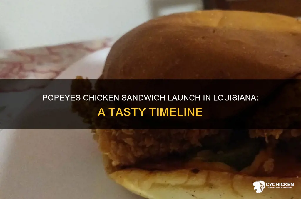 when did popeyes chicken sandwich come out in louisiana