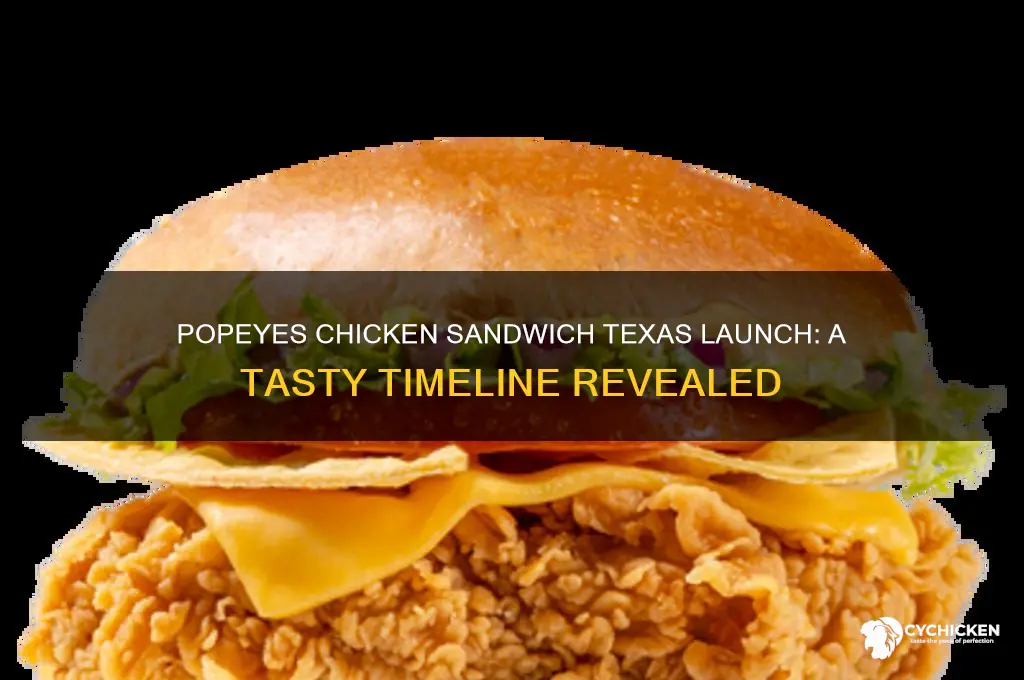 when did popeyes chicken sandwich come out in texas