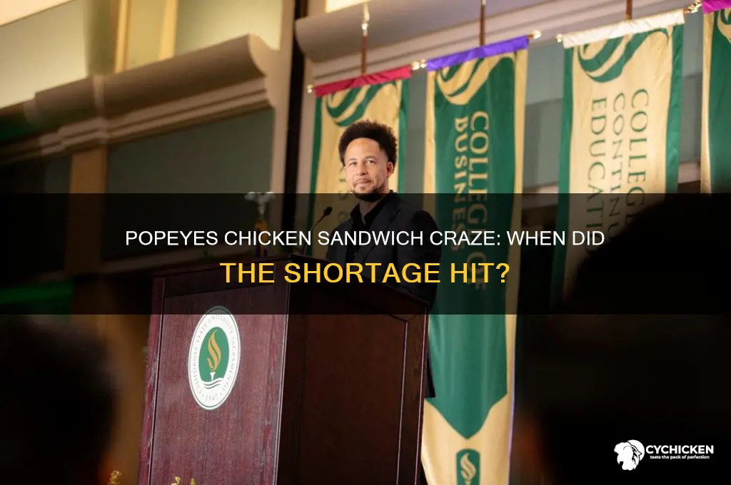 when did popeyes chicken sandwich run out