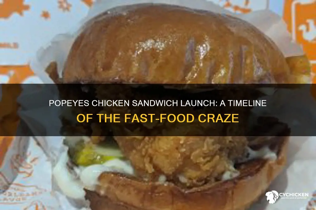 when did popeyes relaese the chicken sandwich