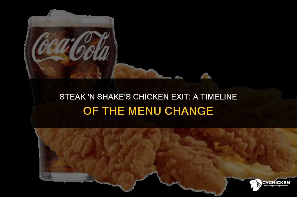 when did steak and shake stop serving chicken