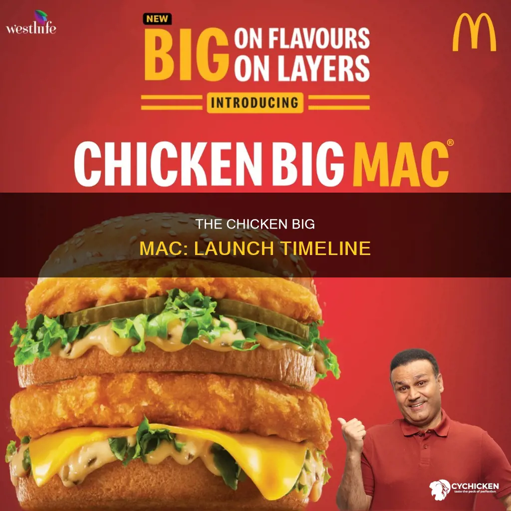 when did the chicken big mac first come out