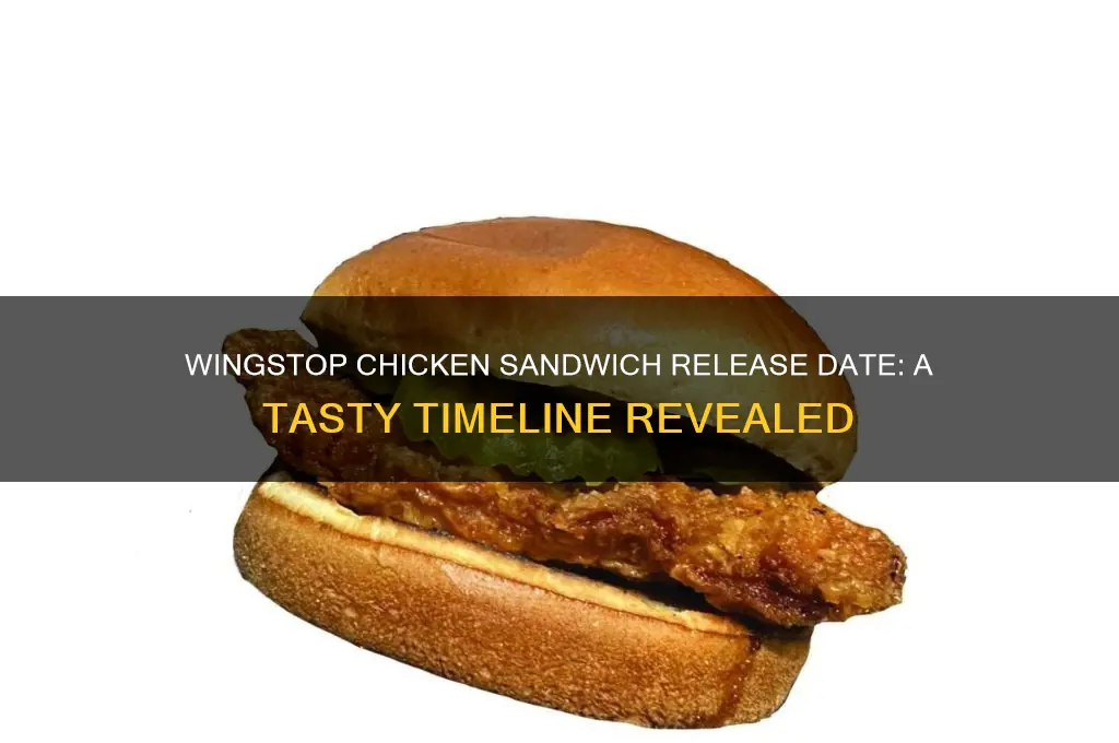 when did the wingstop chicken sandwich come out