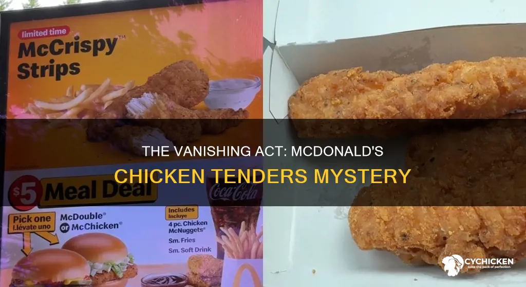 when did they remove chicken tenders from m cdonalds