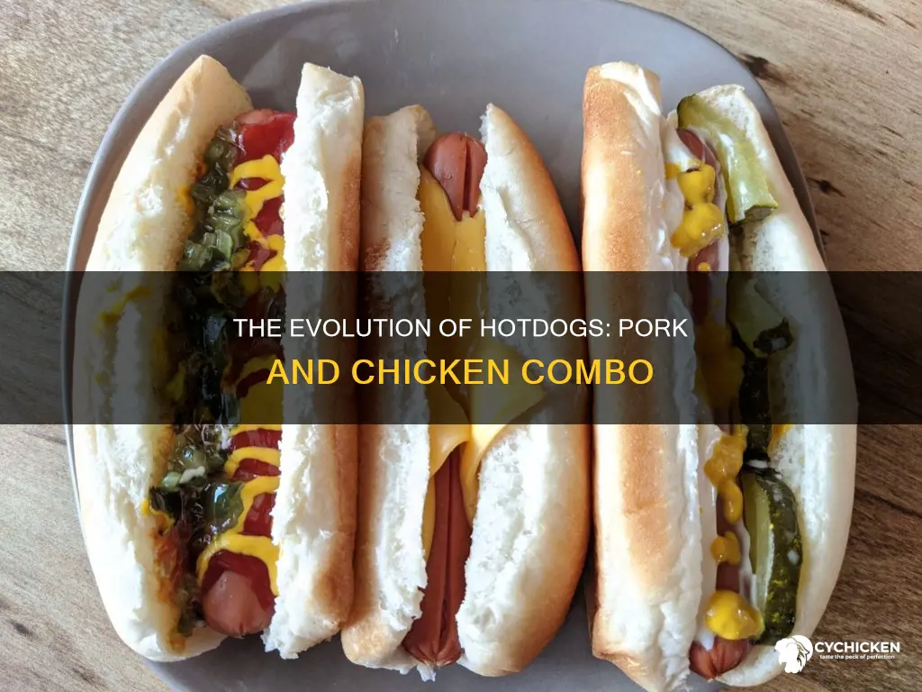 when did they start making hotdogs with pork and chicken