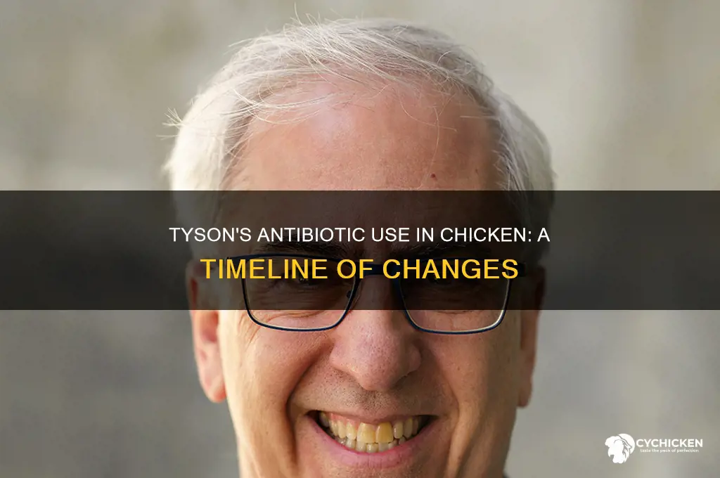 when did tyson human antibiotics in chicken