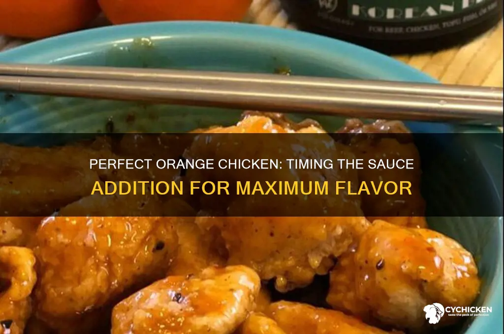 when do i add sauce to orange chicken