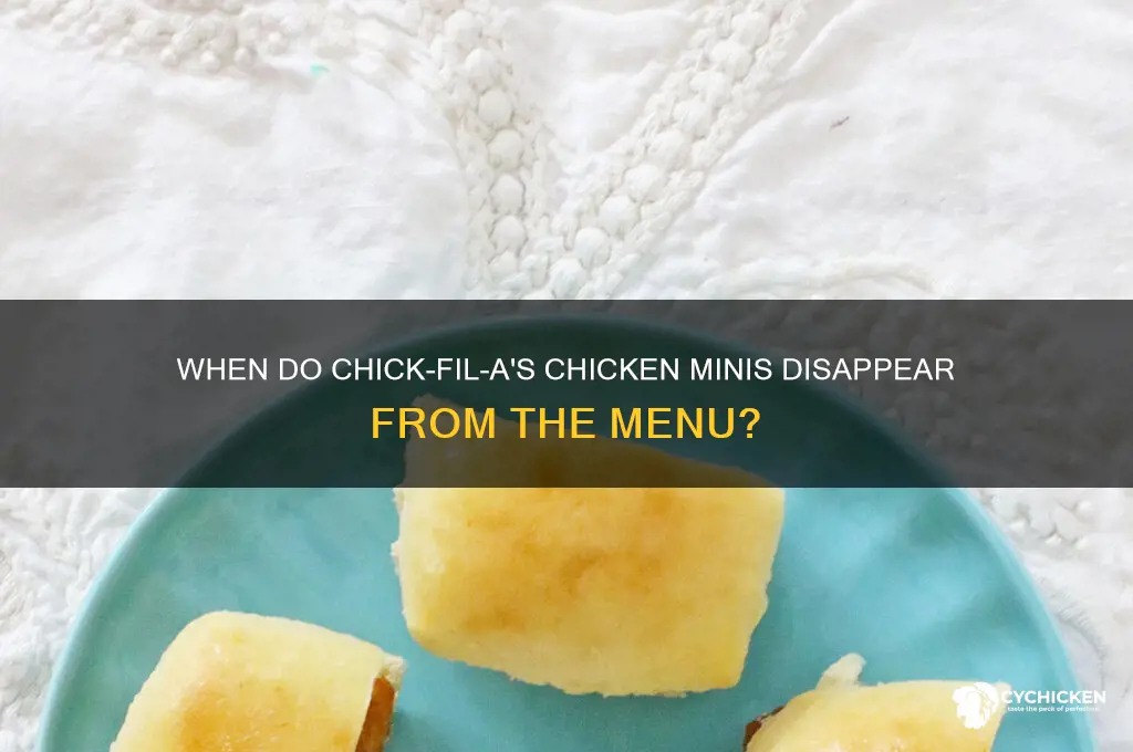 when do they stop selling chicken minis