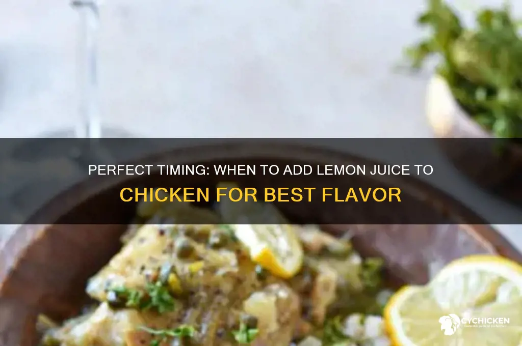 when do u add lemon juice to chicken