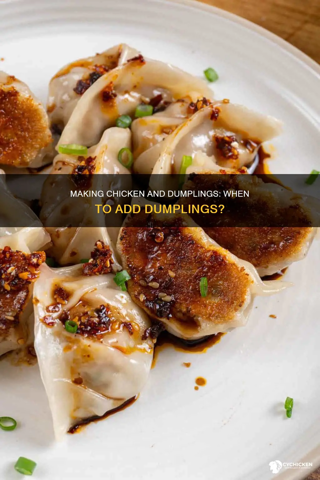when do you add dumplings to chicken and dumplings