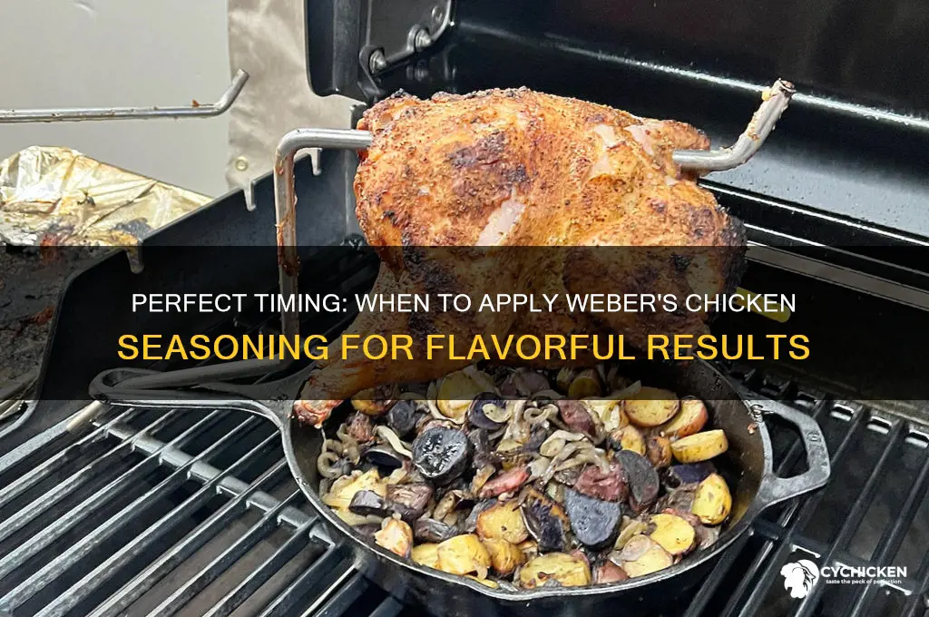 when do you apply webers chicken seasoning