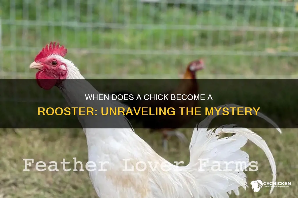 when does a chick become a rooster
