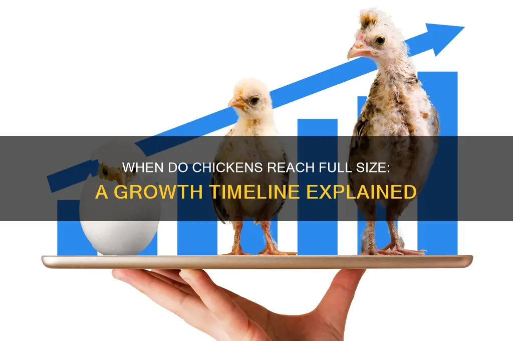 when does a chicken reach full size