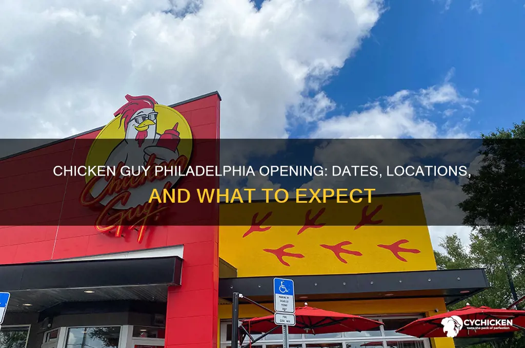 when does chicken guy open in philadelphia