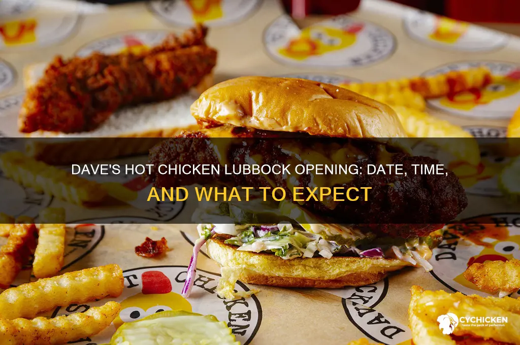 when does daves hot chicken open in lubbock