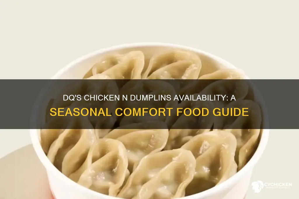 when does dq have chicken n dumplins