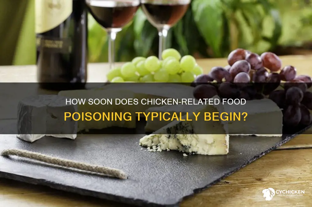 when does food poisoning from chicken set in