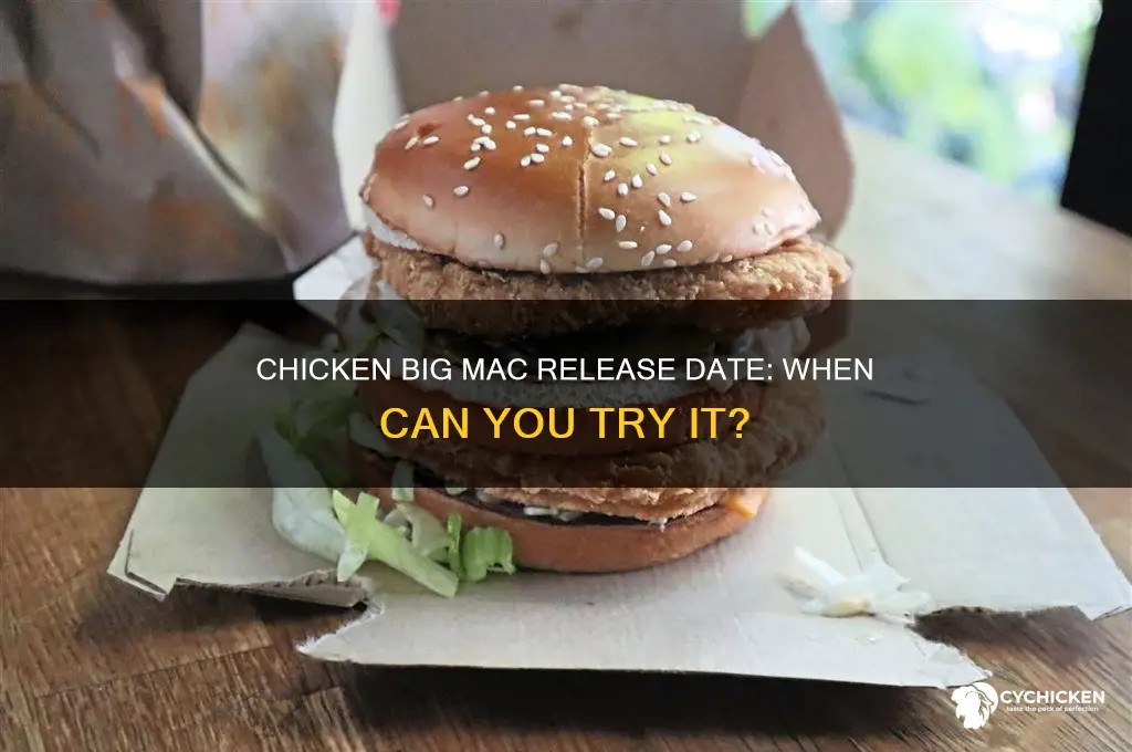 when does the chicken big mac drop