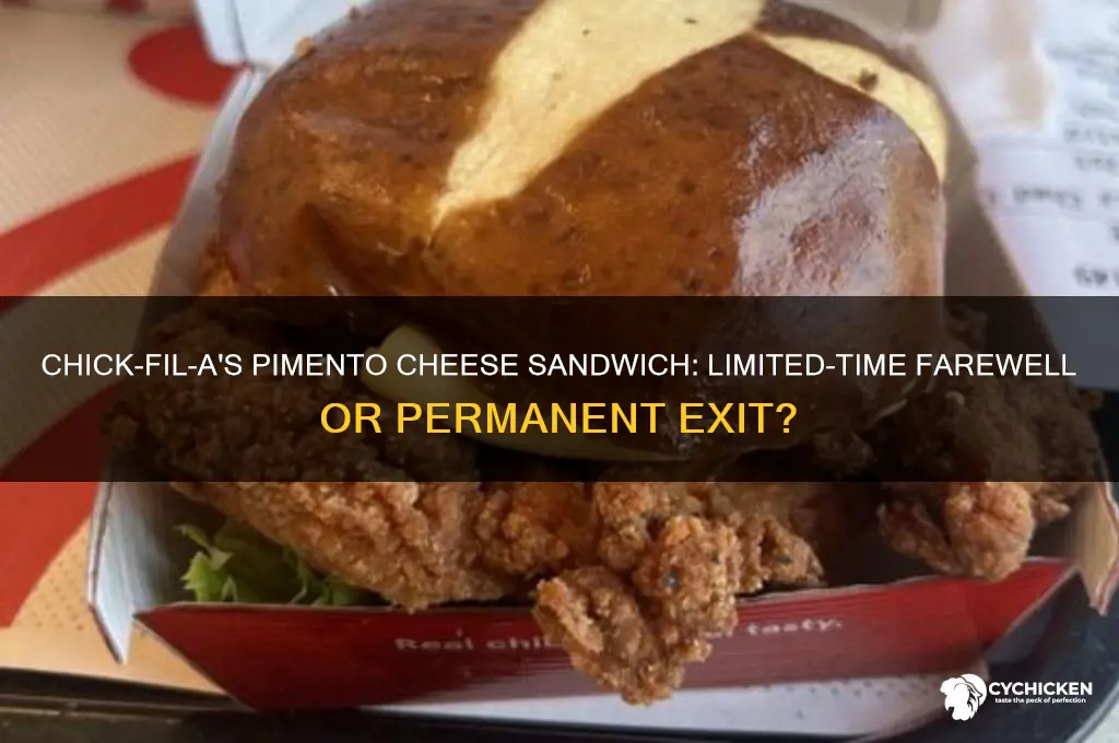 when does the pimento cheese sandwich leave chick fil a