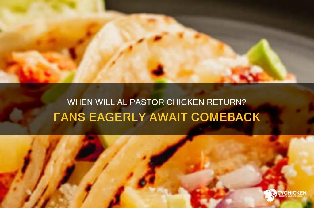 when is al pastor chicken coming back