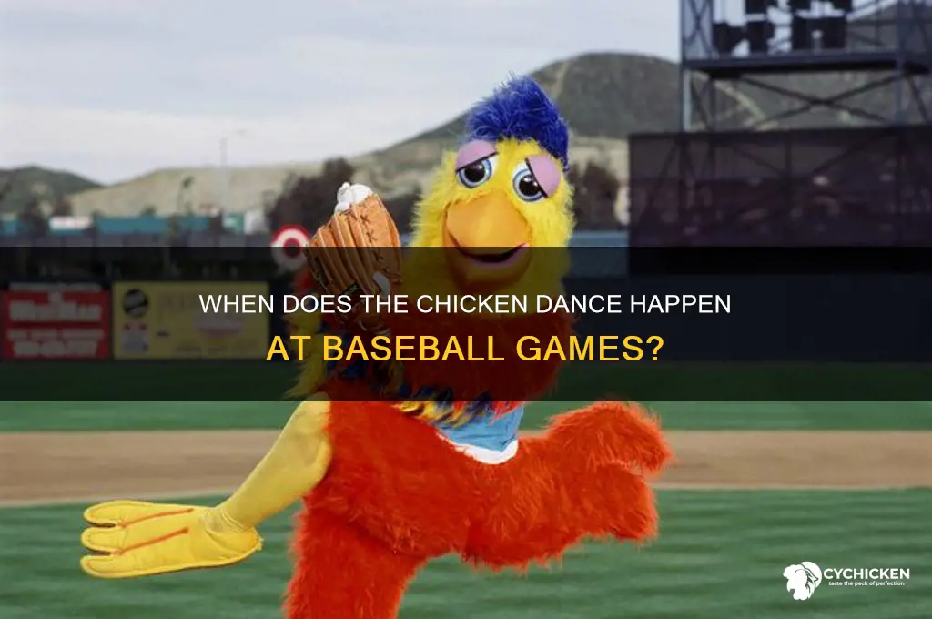 when is chicken dance at baseball game